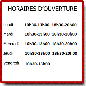 Horaires d'ouverture